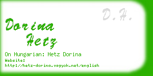 dorina hetz business card